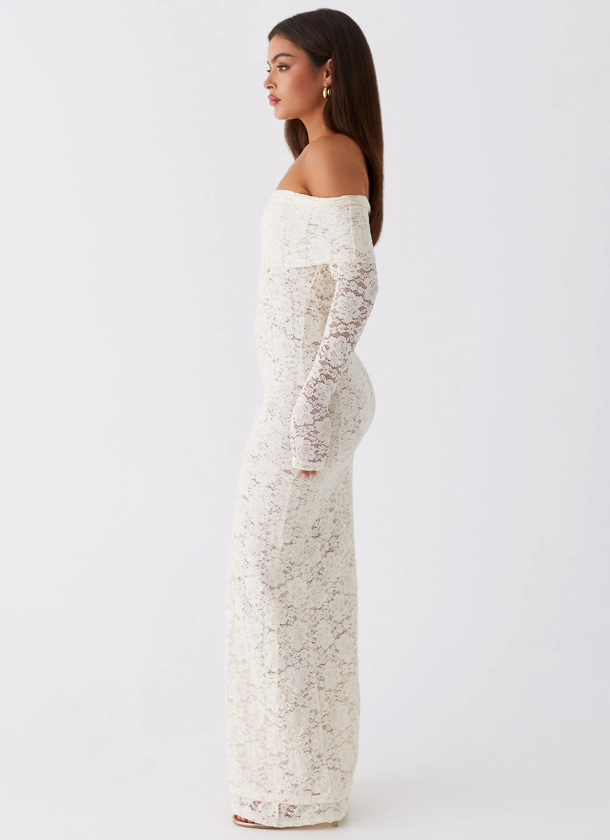 Yours Always Lace Maxi Dress - Ivory Easy Care Material