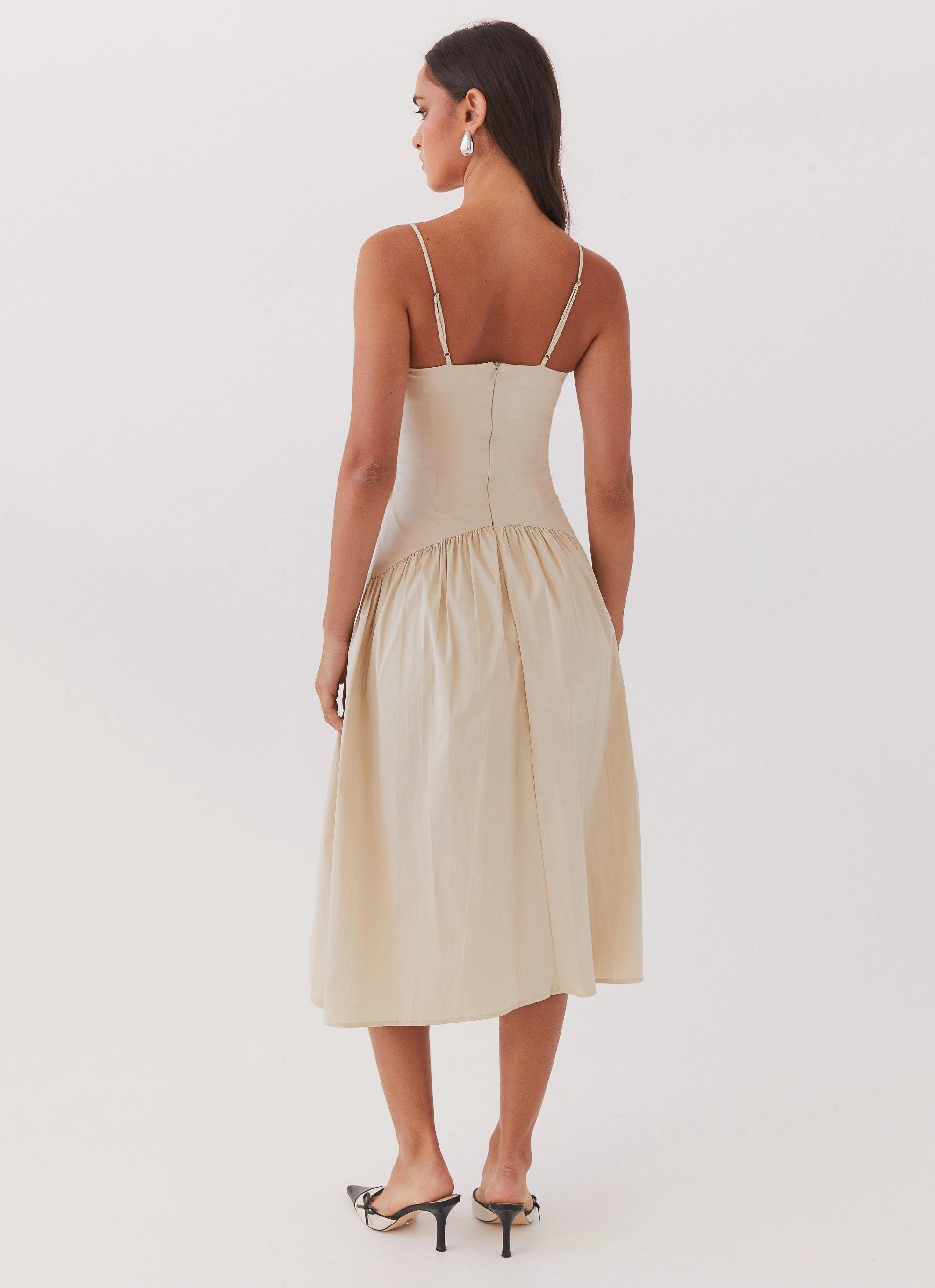 Yvette Corset Midi Dress - Desert Sage Comfortable fit for outings Inner Smile