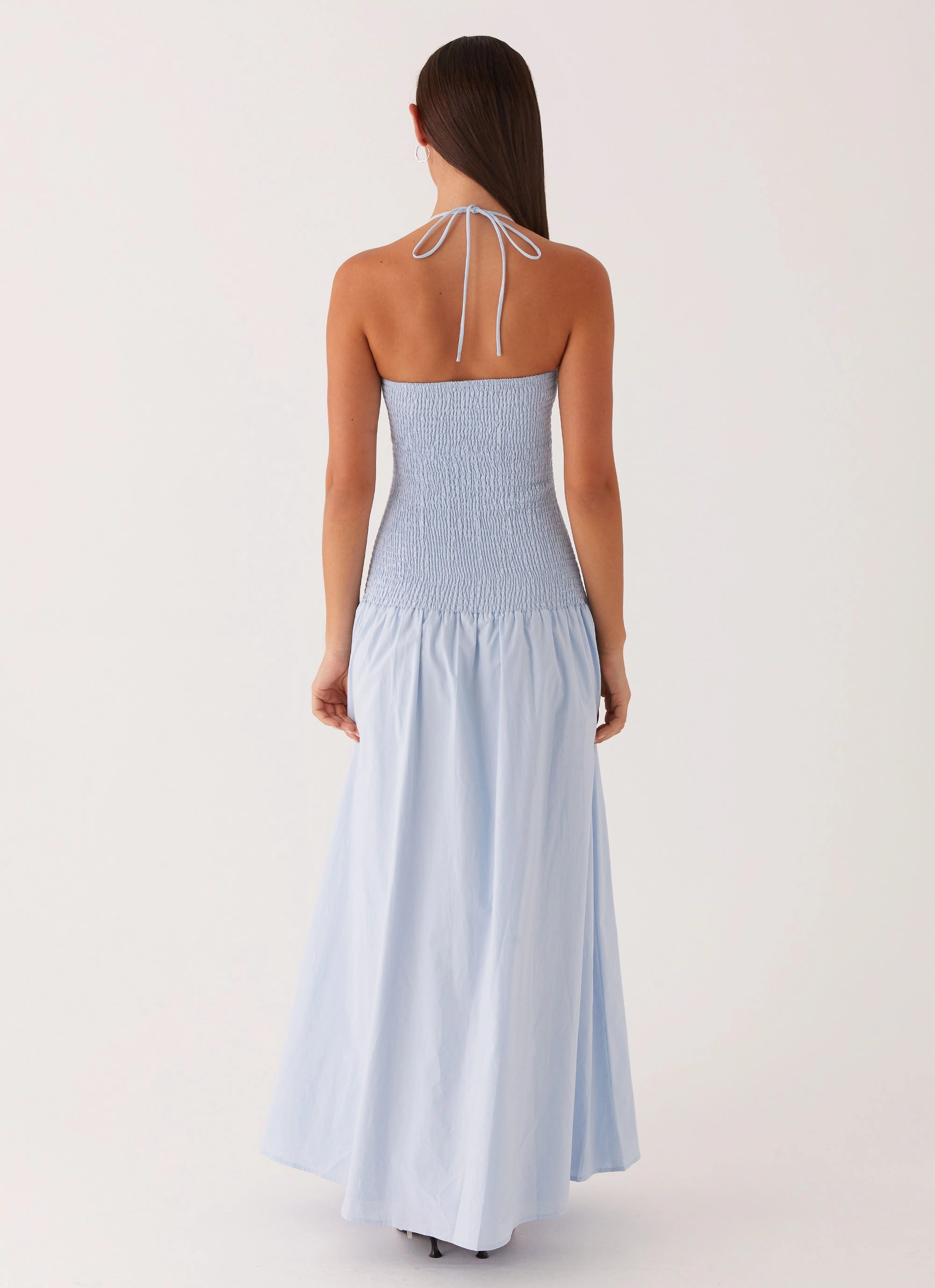 Dreamy Simplicity Flowy-Shape Zahra Maxi Dress - Blue