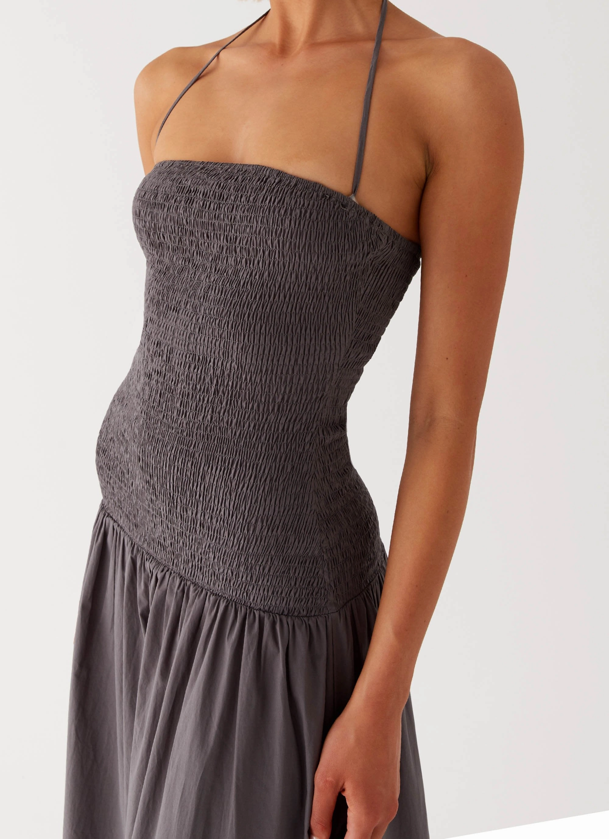 Bold Mood Zahra Maxi Dress - Charcoal