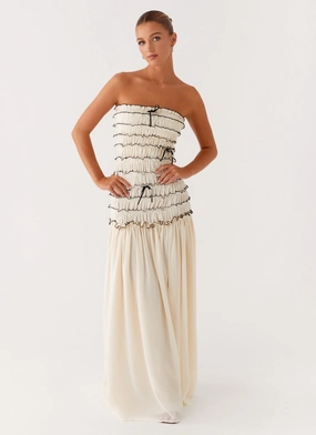 Zariah Maxi Dress - Ivory Charming Comfort Seasonal Must-Have Zariah Maxi Dress - Ivory