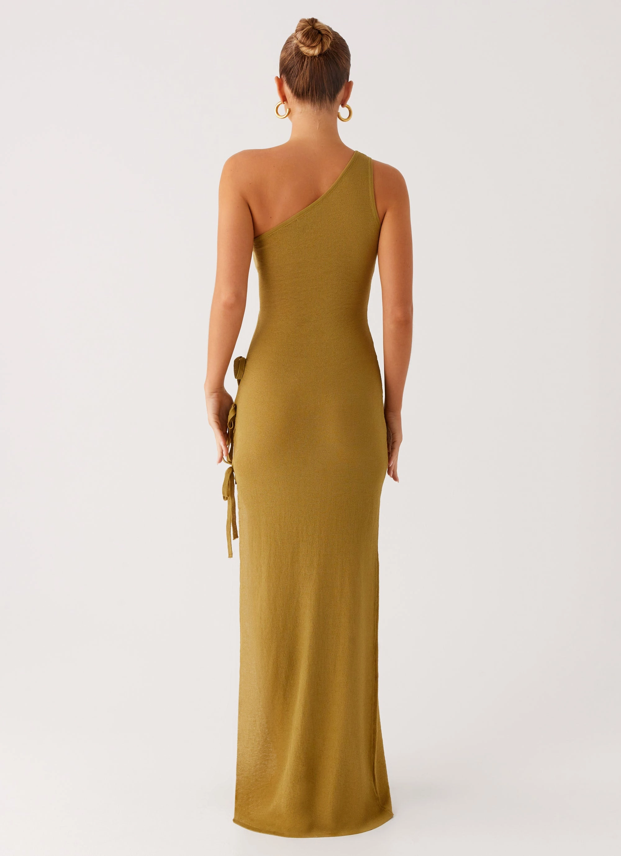 Zarnella Maxi Dress - Lime Elegant Waist Fit Modern Fit