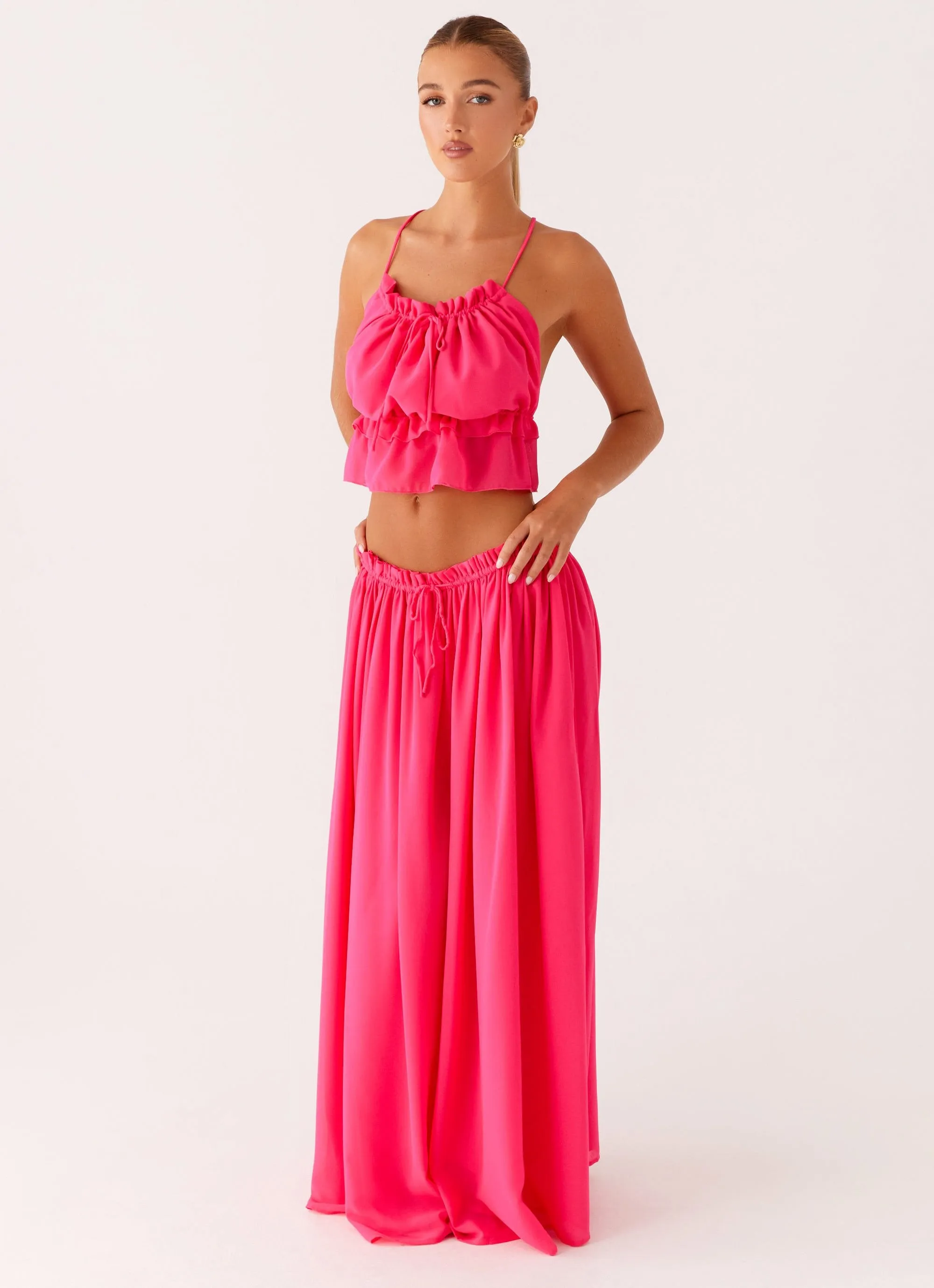 Relaxed Motion Outfit Mood Zaya Maxi Skirt - Fuchsia