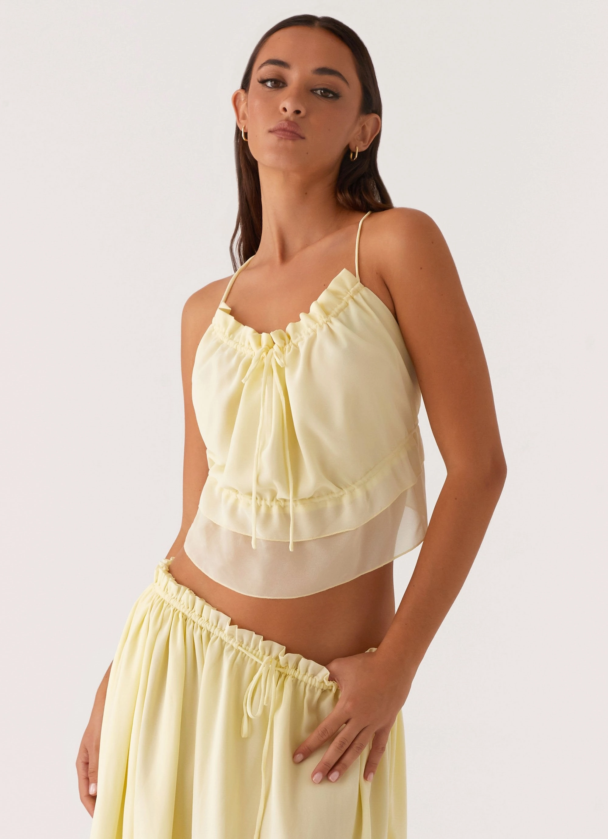 Zaya Backless Top - Yellow QuickDrying