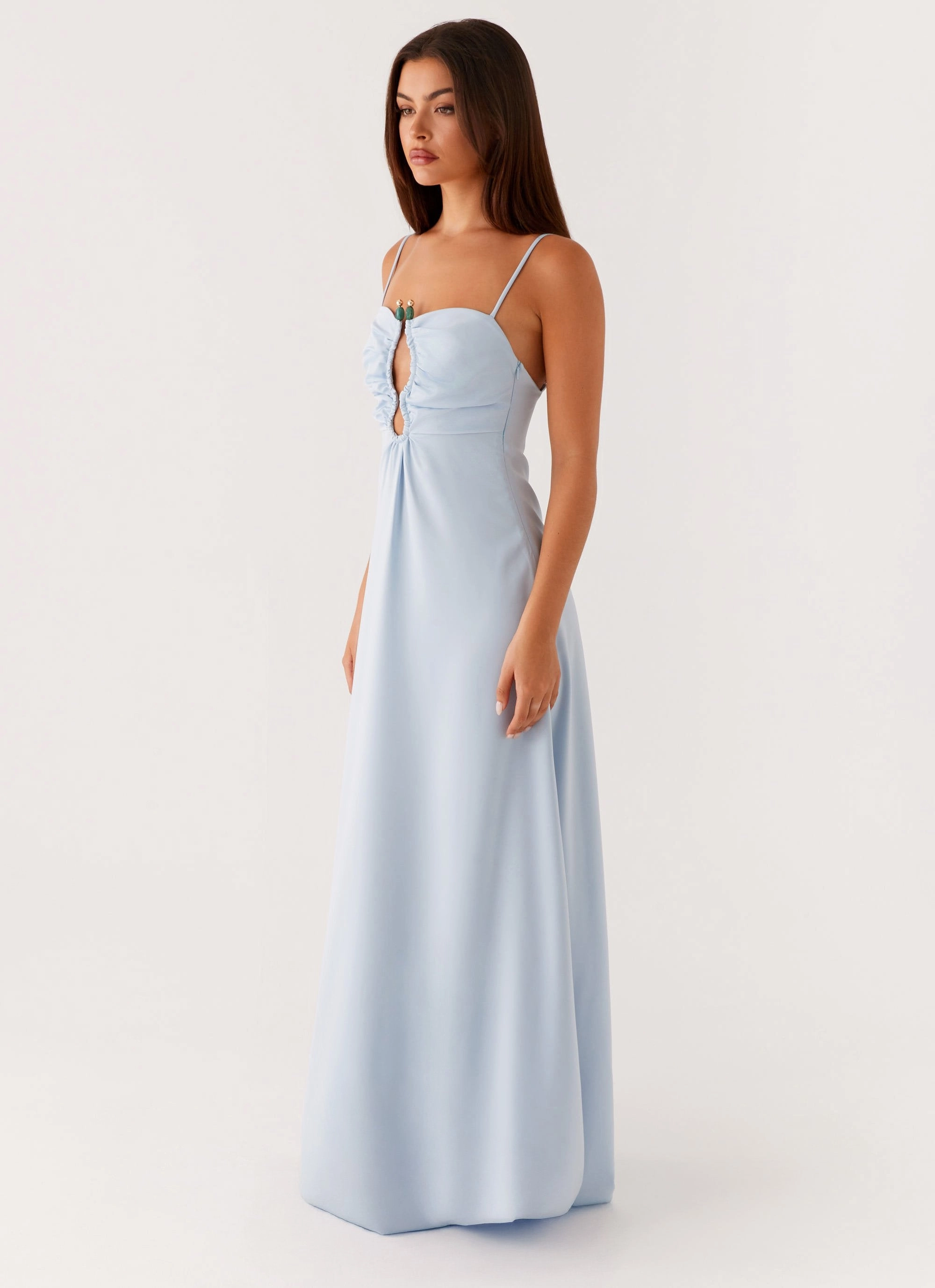 Garden Fresh Stylish Appearance Zelda Maxi Dress - Blue