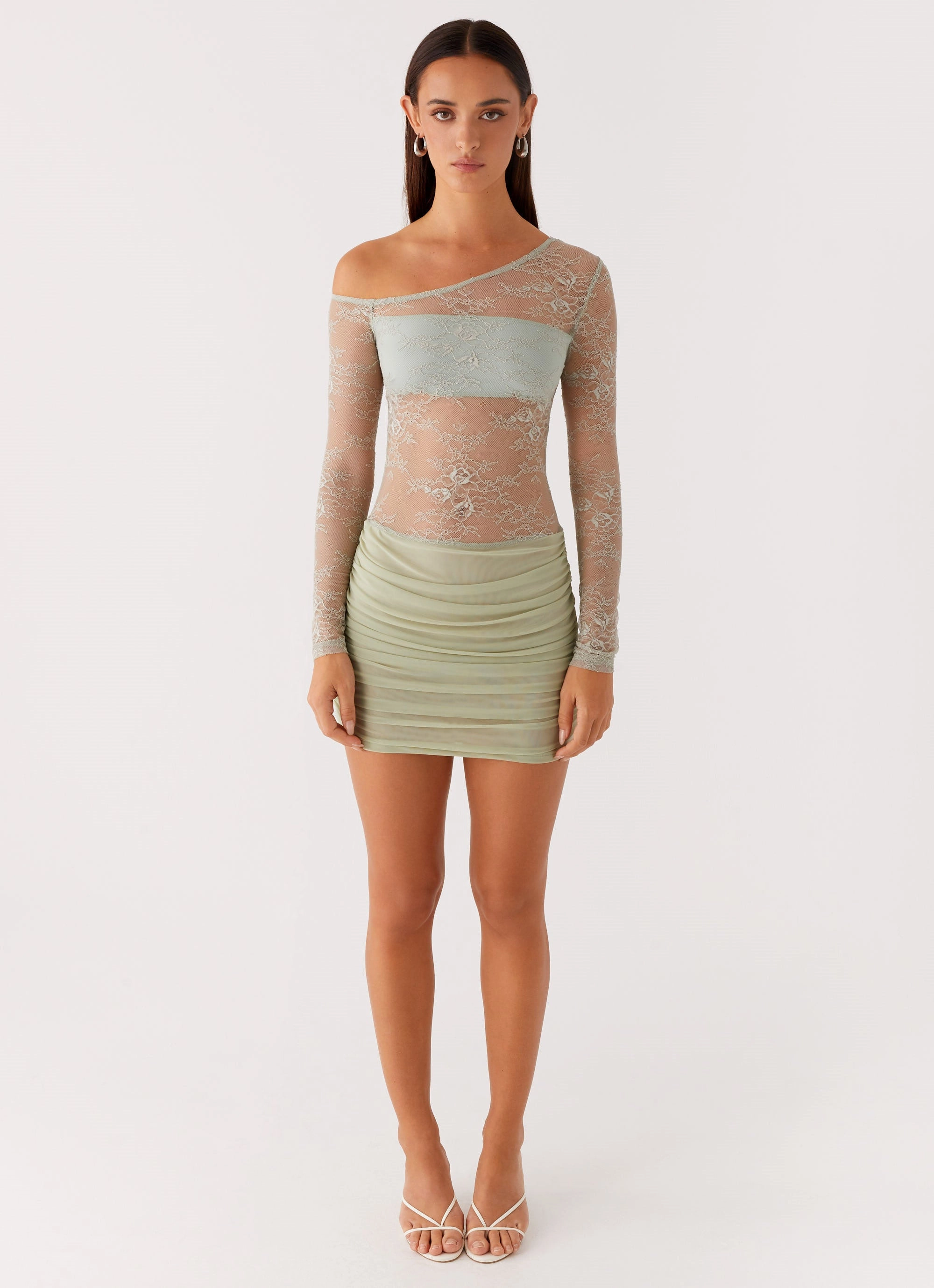 Zenni Mini Dress - Sage Light Wrap