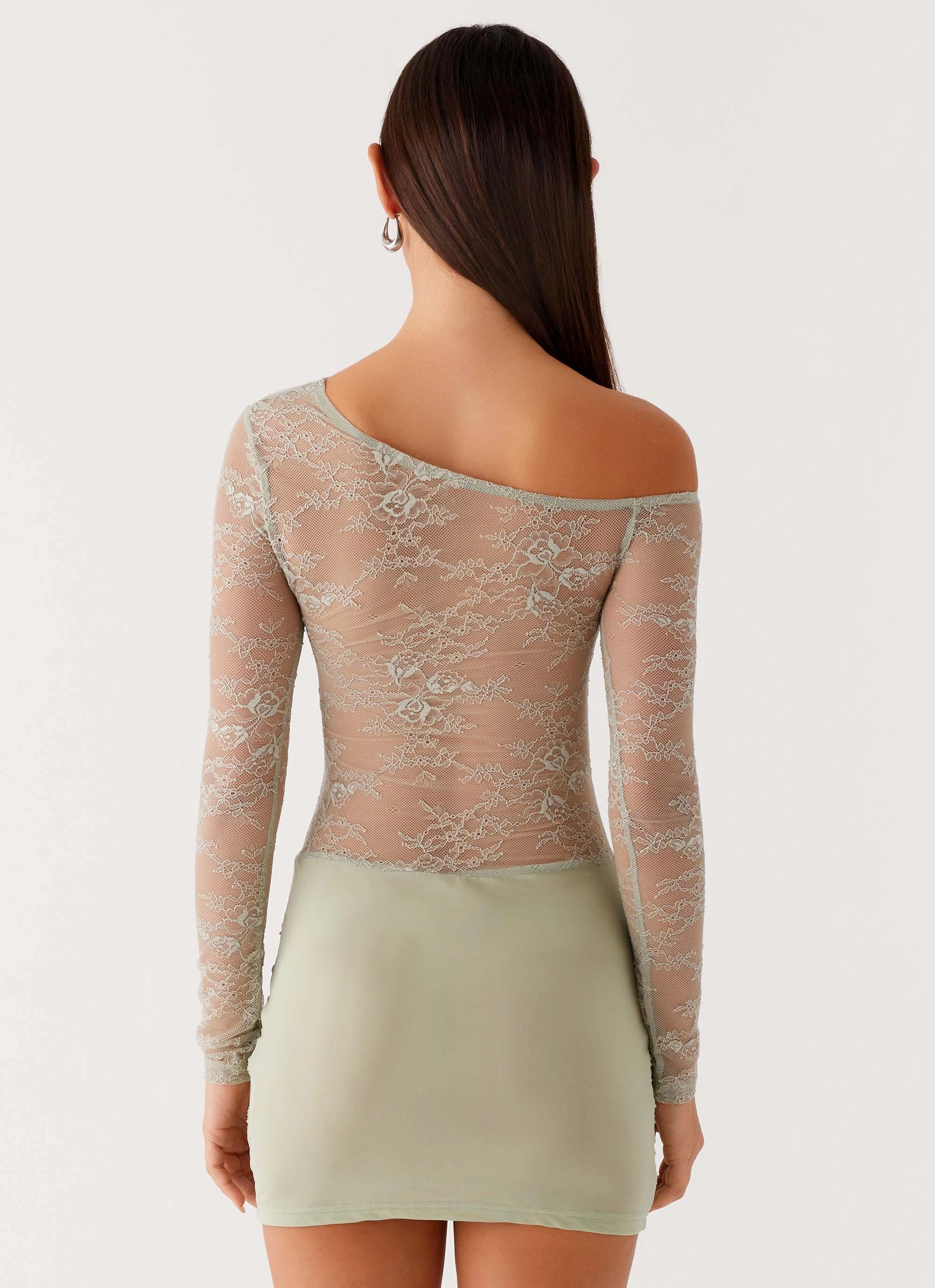 Wrinkle-Resistant Empire-Waist Zenni Mini Dress - Sage