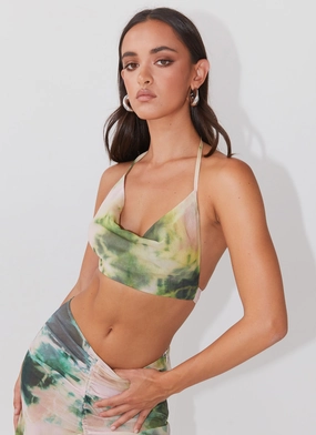 Zenta Cowl Neck Top - Rainforest QuickDryConstruction Anti Odor Finish