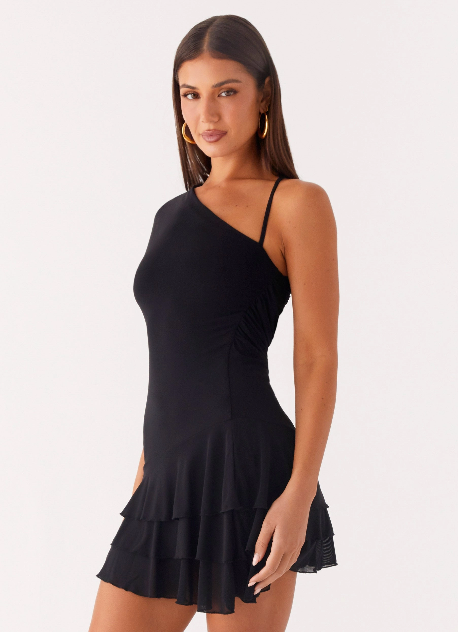 Style Base Quiet Mood Moonrise Mini Dress - Black