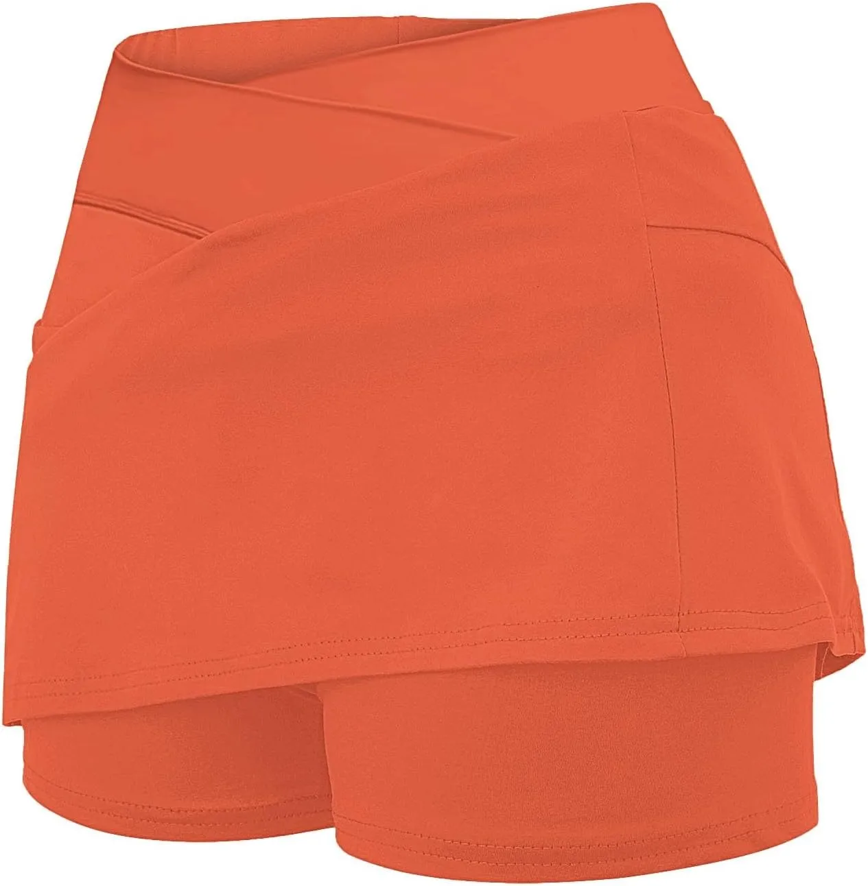 ZYXTIM Golf Skirts for Women with Shorts Crossover High Waisted Athletic Skorts Plus Size Stertch Quick Dry Workout Skirt